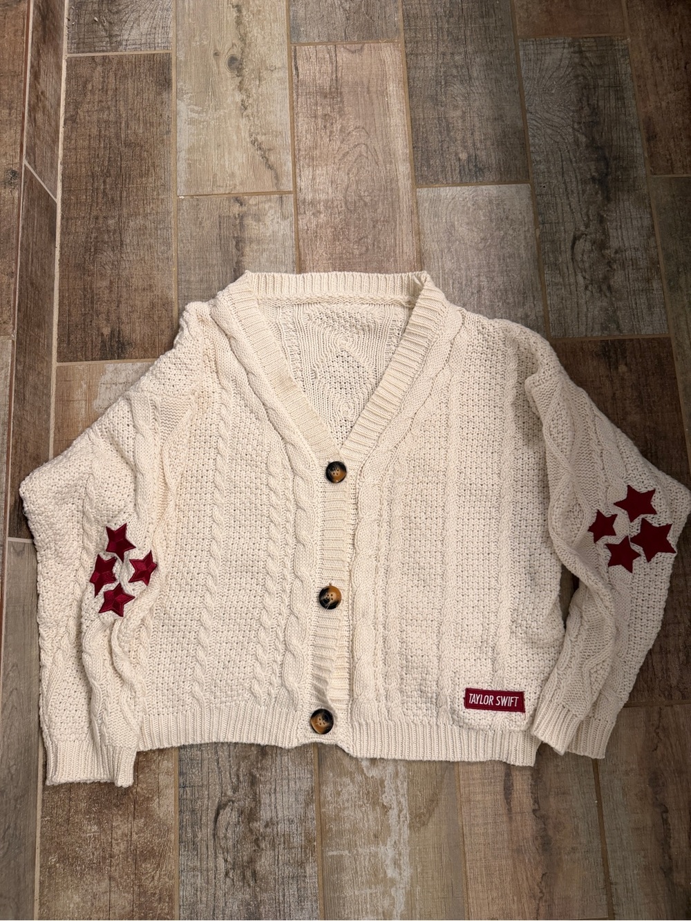 Taylor Swift Cable-Knit OG Red Cardigan M/L